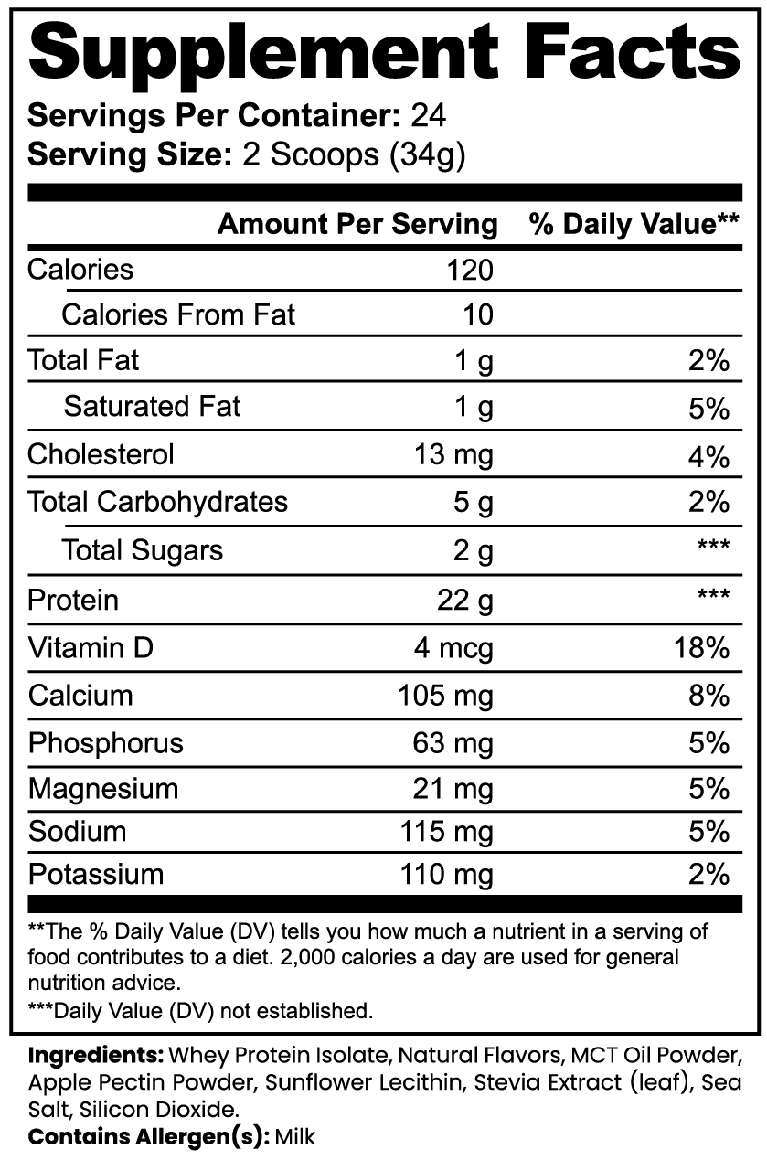 Advanced 100% Whey Protein Isolate Vanilla — Muscle Growth & Recovery